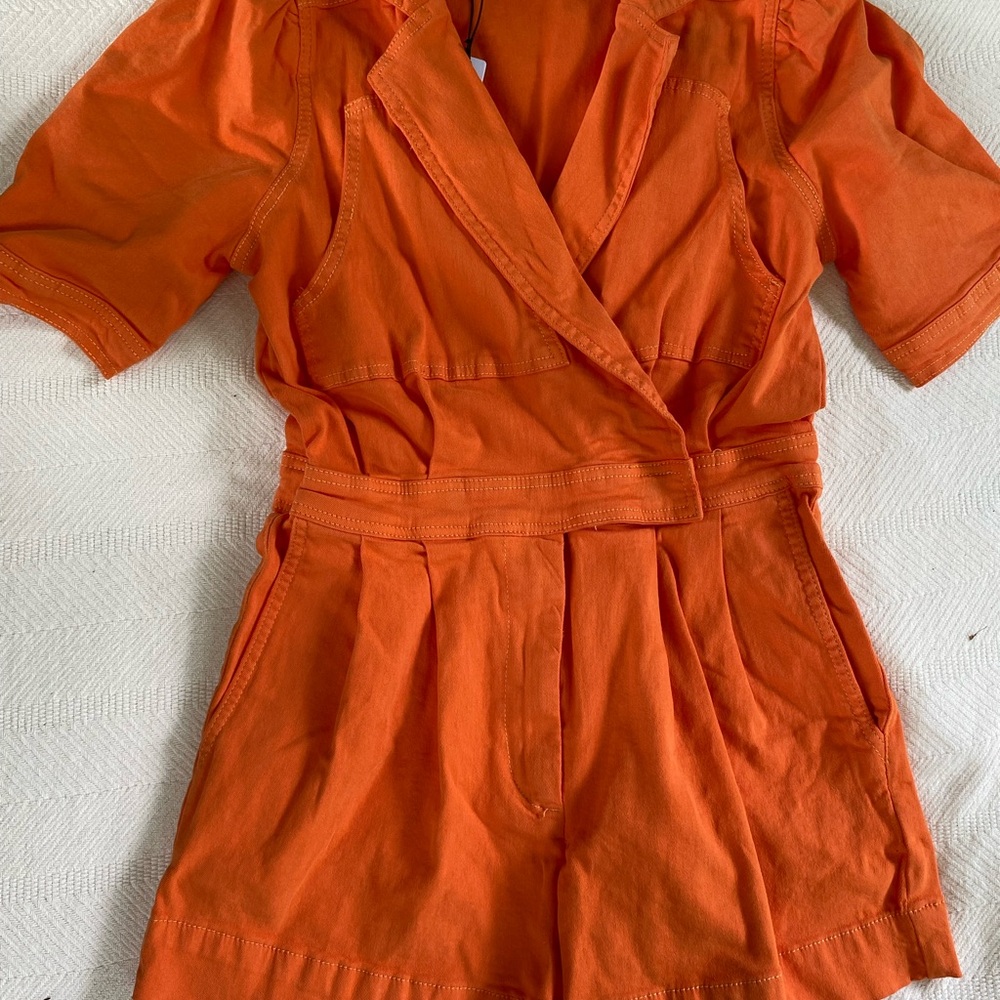 Day & moon Vibrant Orange Romper